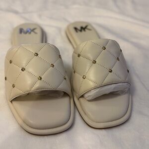 MICHAEL Michael Kors Cream Hayworth Slides